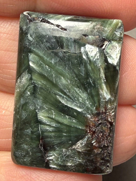Rectangle 31x21mm Seraphinite Cabochon 65