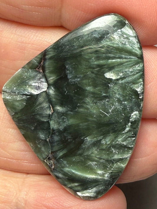 Teardrop 29x38mm Seraphinite Cabochon 70