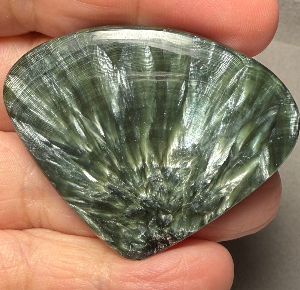 Teardrop 39x49mm Seraphinite Cabochon 71