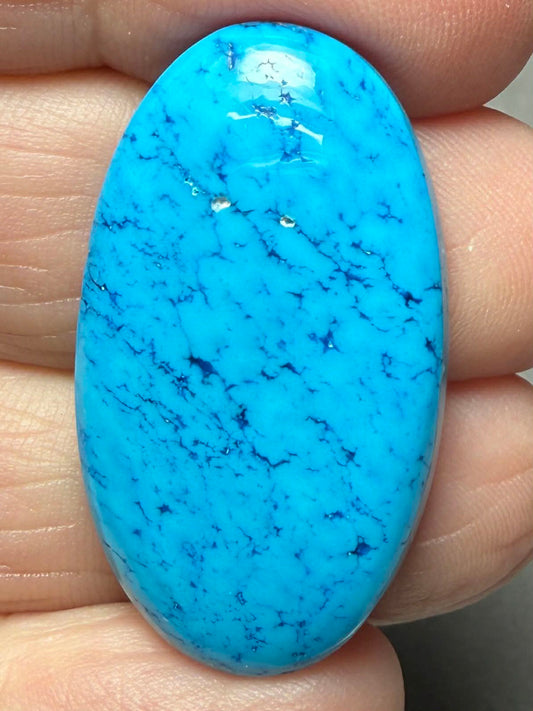 Oval 34x19mm Feroza Turquoise Cabochon 28
