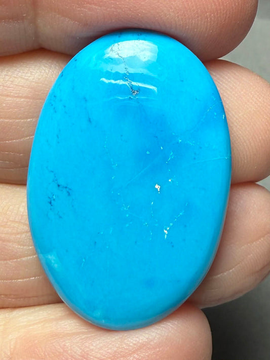Oval 32x22mm Feroza Turquoise Cabochon 32