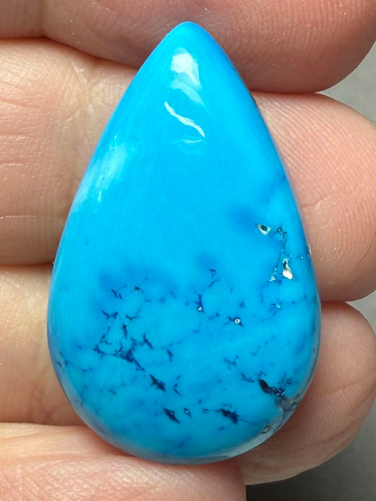 Teardrop 29x18mm Feroza Turquoise Cabochon 33