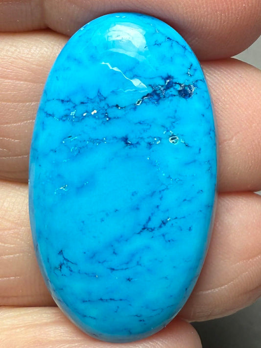 Oval 33x19mm Feroza Turquoise Cabochon 35