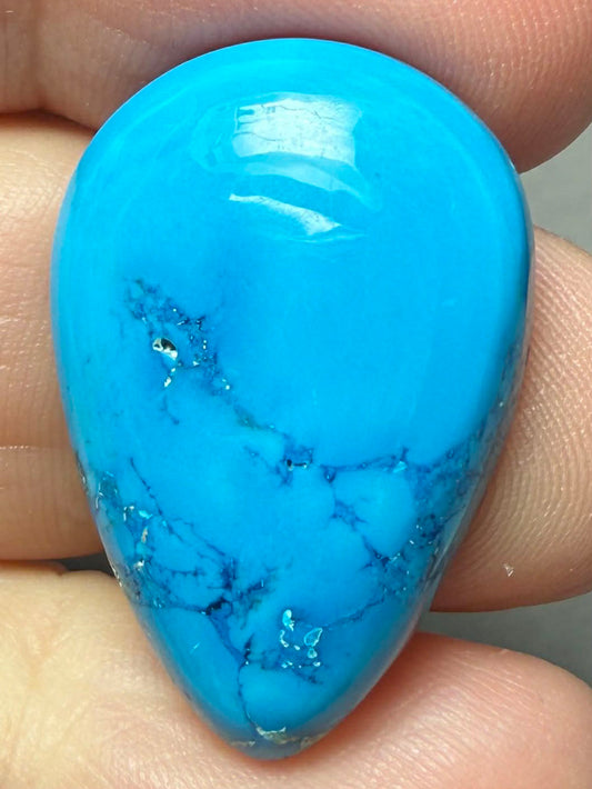 Teardrop 28x18mm Feroza Turquoise Cabochon 36