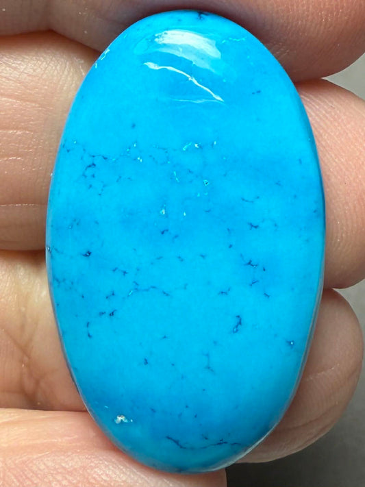 Oval 31x19mm Feroza Turquoise Cabochon 38