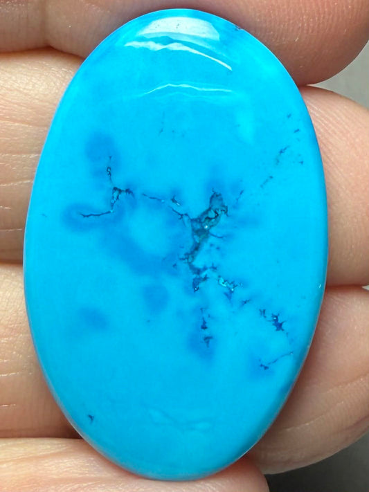Oval 33x21mm Feroza Turquoise Cabochon 39