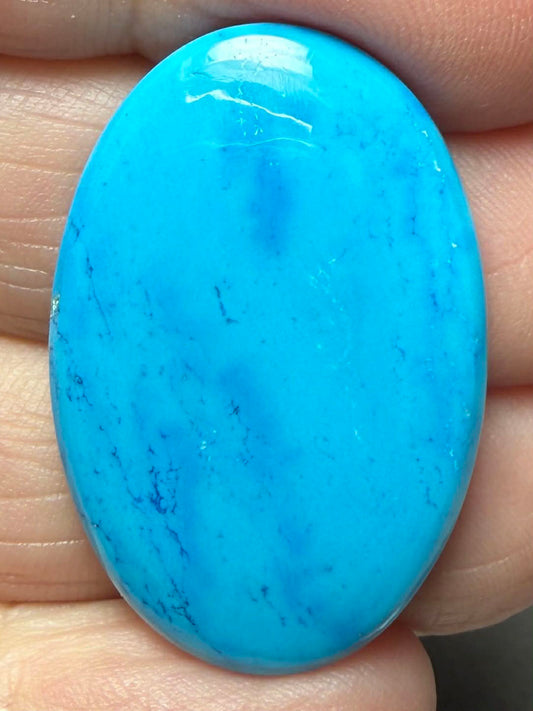Oval 32x21mm Feroza Turquoise Cabochon 43