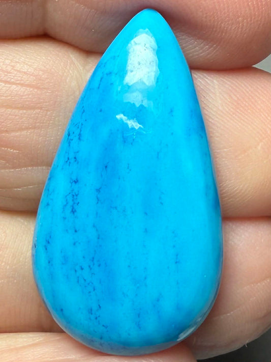 Teardrop 32x18mm Feroza Turquoise Cabochon 44