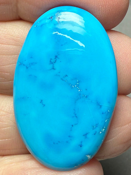 Oval 34x22mm Feroza Turquoise Cabochon 47