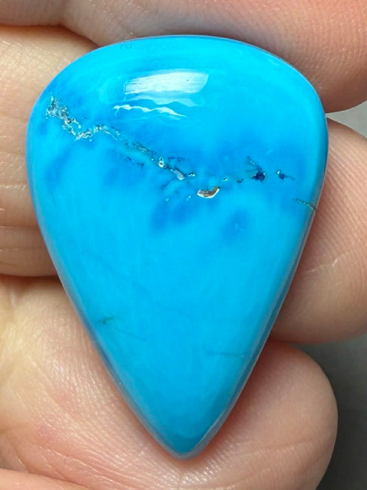 Teardrop 28x19mm Feroza Turquoise Cabochon 49