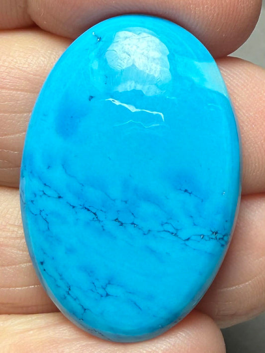 Oval 32x22mm Feroza Turquoise Cabochon 50