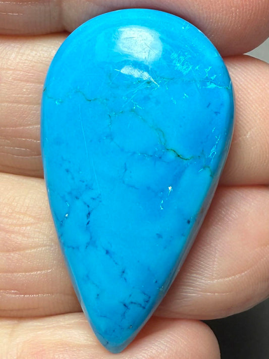 Teardrop 36x20mm Feroza Turquoise Cabochon 51
