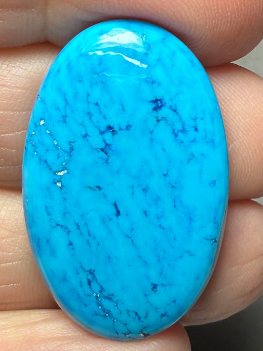 Oval 33x21mm Feroza Turquoise Cabochon 52