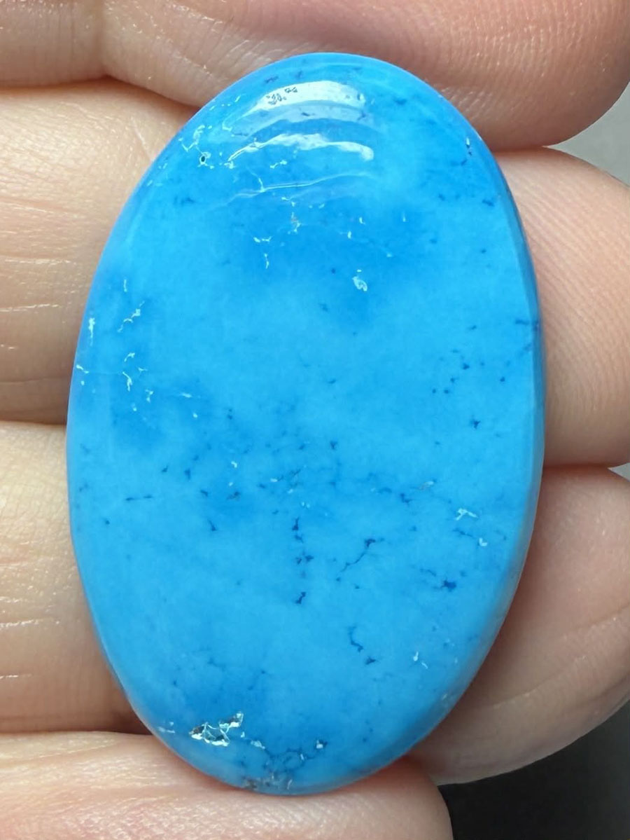 Oval 32x20mm Feroza Turquoise Cabochon 54