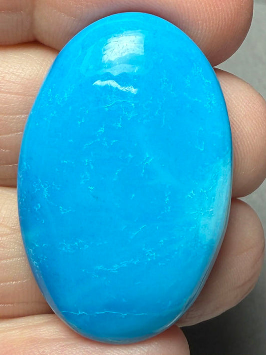 Oval 35x23mm Feroza Turquoise Cabochon 56
