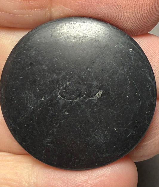 Round 33x33mm Shungite Cabochon 29