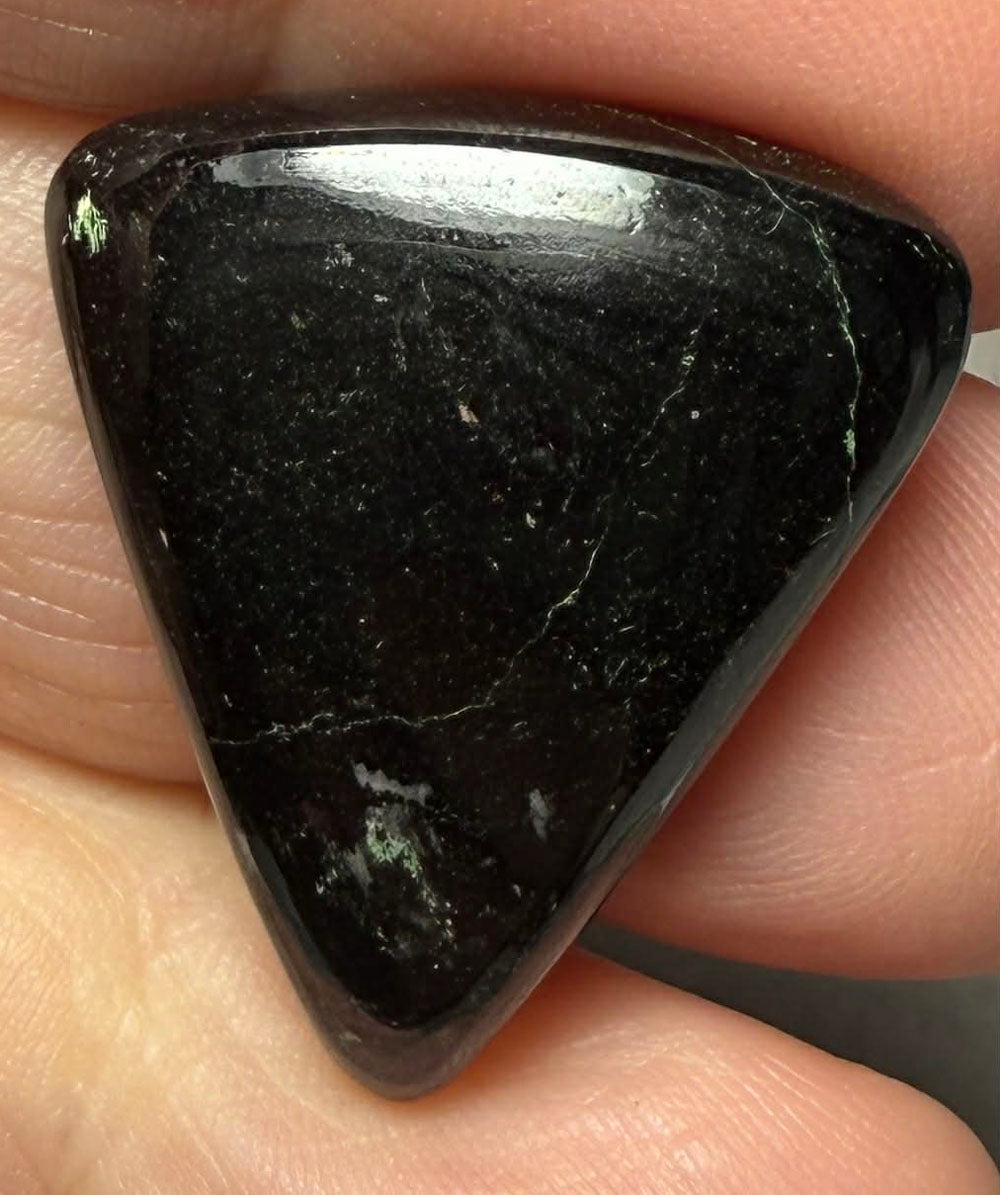Freeform 26x22mm Black Tourmaline Cabochon 35