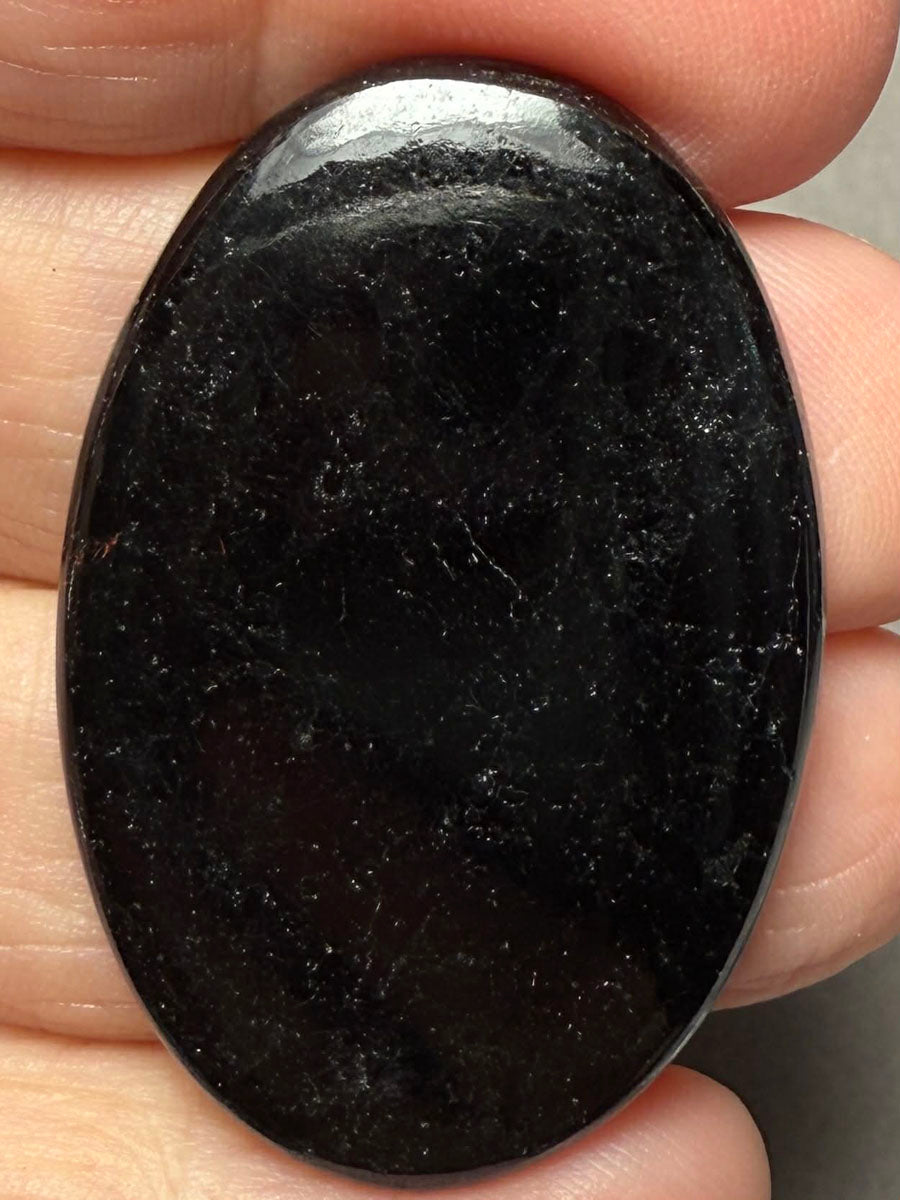 Oval 42x28mm Black Tourmaline Cabochon 38