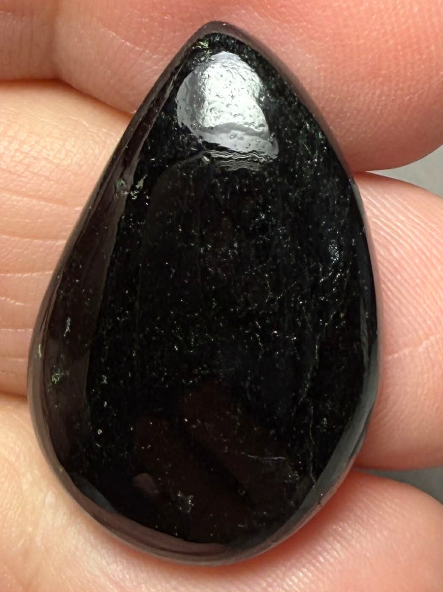 Freeform 29x19mm Black Tourmaline Cabochon 40