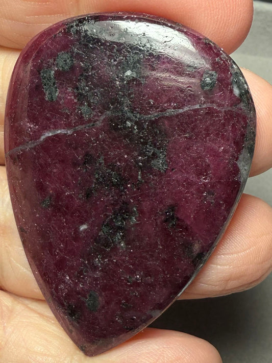 Teardrop 51x36mm Indian Ruby Cabochon 34