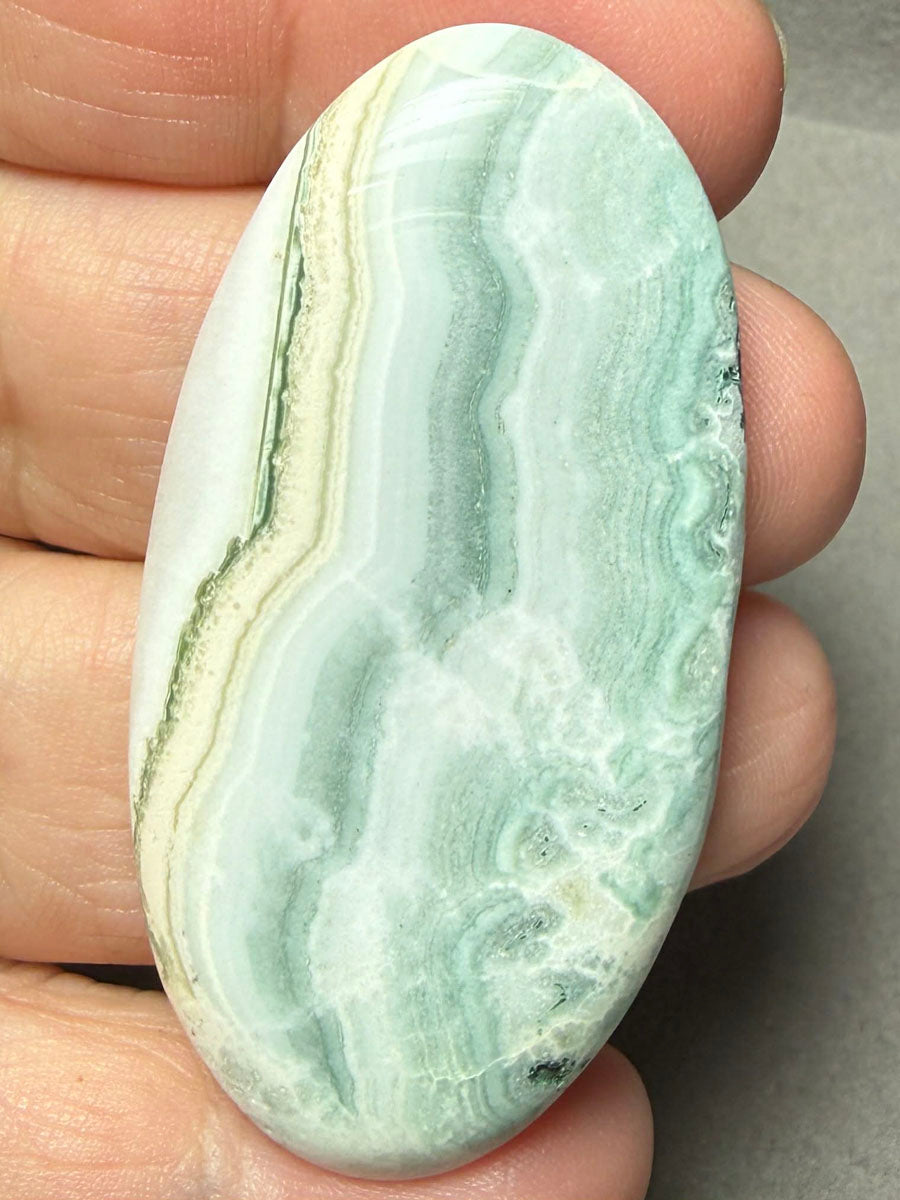 Oval 54x27mm Green Lace Jasper Cabochon 39