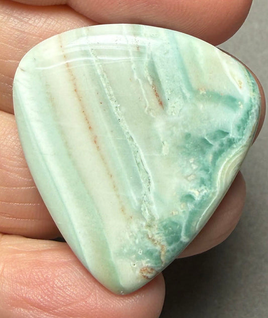 Teardrop 33x31mm Green Lace Jasper Cabochon 43