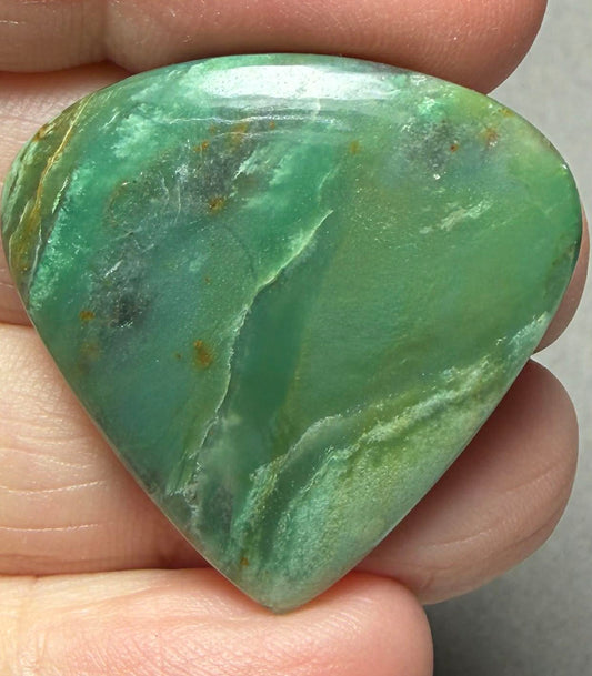 Teardrop 31x31mm Gary Green Jasper Cabochon 31
