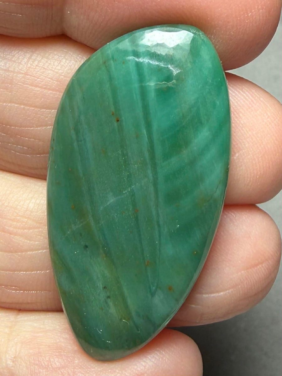 Freeform 39x20mm Gary Green Jasper Cabochon 39