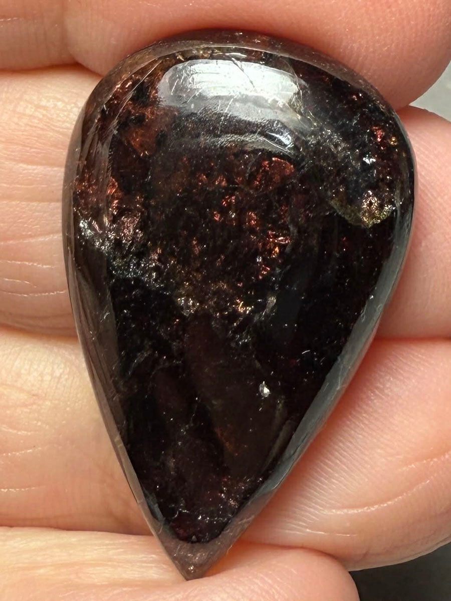 Teardrop 33x21mm Indian Garnet Cabochon 15