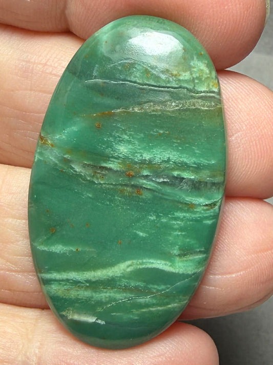 Oval 39x23mm Gary Green Jasper Cabochon 41