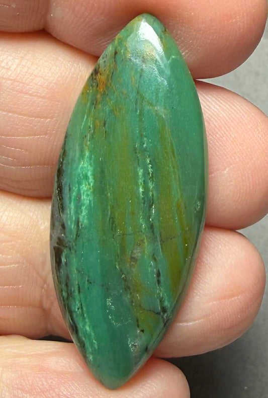 Marquise 40x17mm Gary Green Jasper Cabochon 52