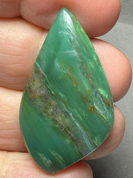 Freeform 40x22mm Gary Green Jasper Cabochon 55