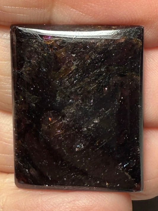 Rectangle 28x22mm Indian Garnet Cabochon 19