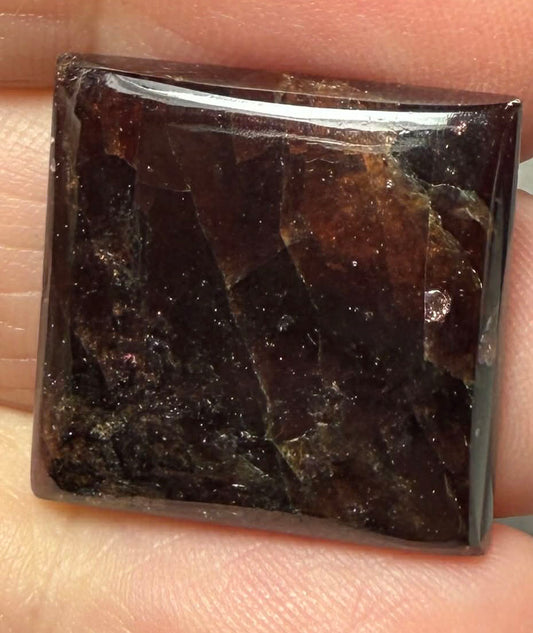 Square 21x21mm Indian Garnet Cabochon 22