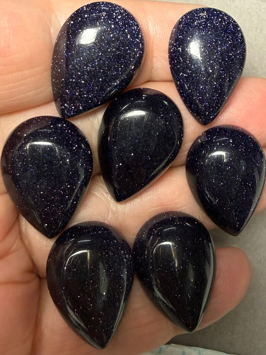 Single Teardrop 25mm Long Bluestone Cabochon