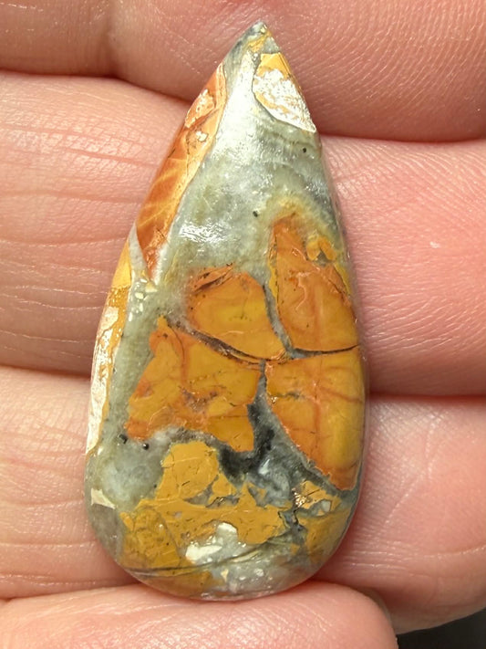 Teardrop 30x15mm Brecciated Mookaite Cabochon 21