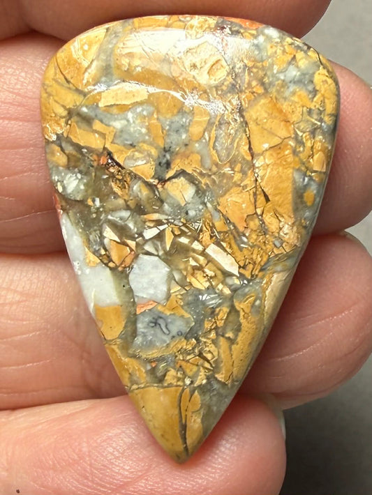 Teardrop 34x22mm Brecciated Mookaite Cabochon 23