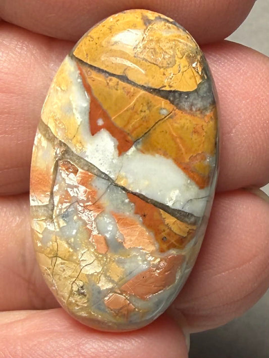 Oval 30x17mm Brecciated Mookaite Cabochon 33