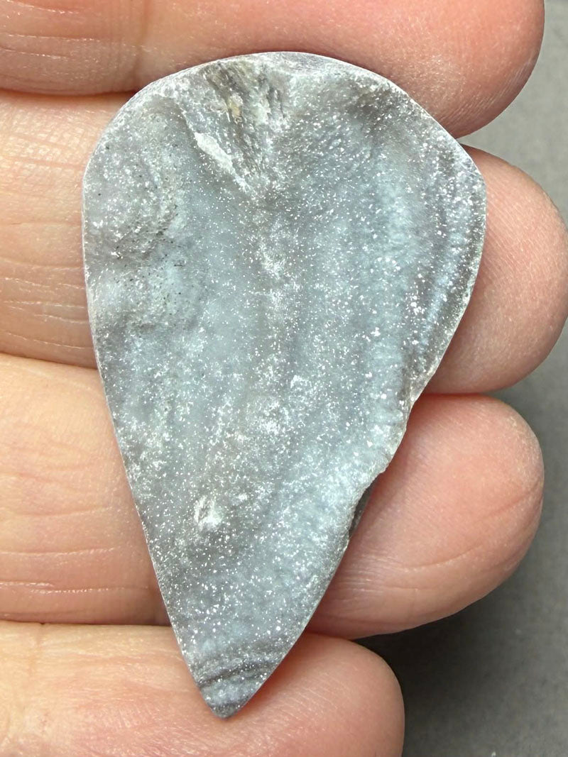 Teardrop 38x23mm Druzy Desert Chalcedony Cabochon 09
