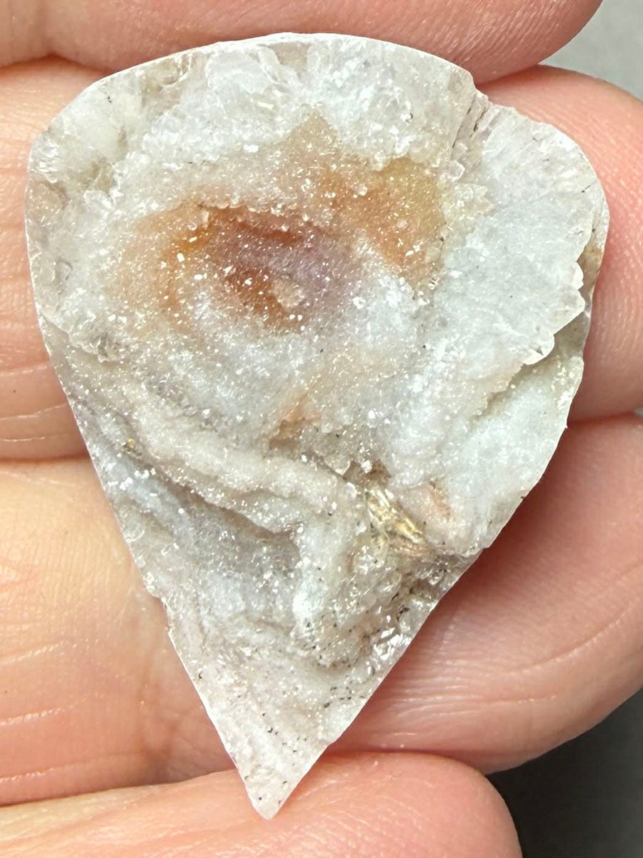 Teardrop 30x23mm Druzy Desert Chalcedony Cabochon 11