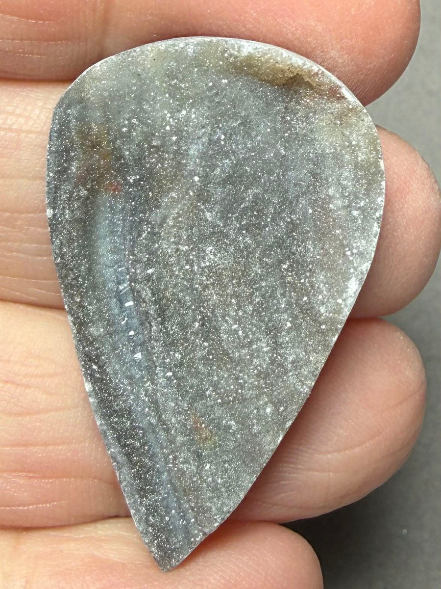 Teardrop 38x24mm Druzy Desert Chalcedony Cabochon 15