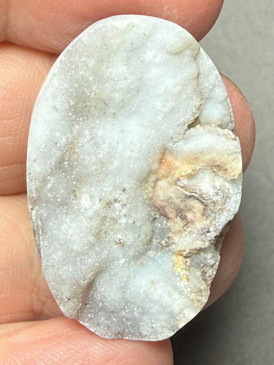 Oval 33x22mm Druzy Desert Chalcedony Cabochon 23