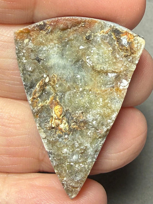 Freeform 38x26mm Druzy Desert Chalcedony Cabochon 26