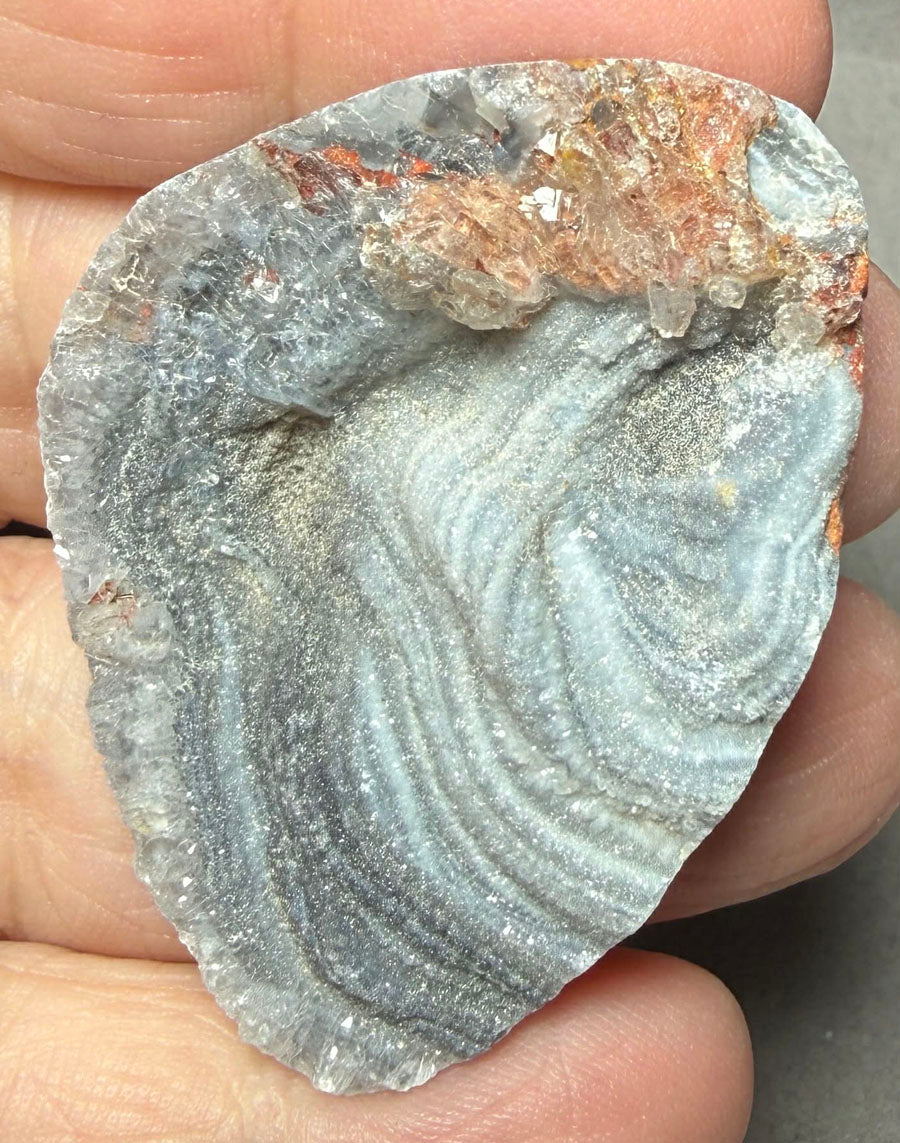 Freeform 47x34mm Druzy Desert Chalcedony Cabochon 32