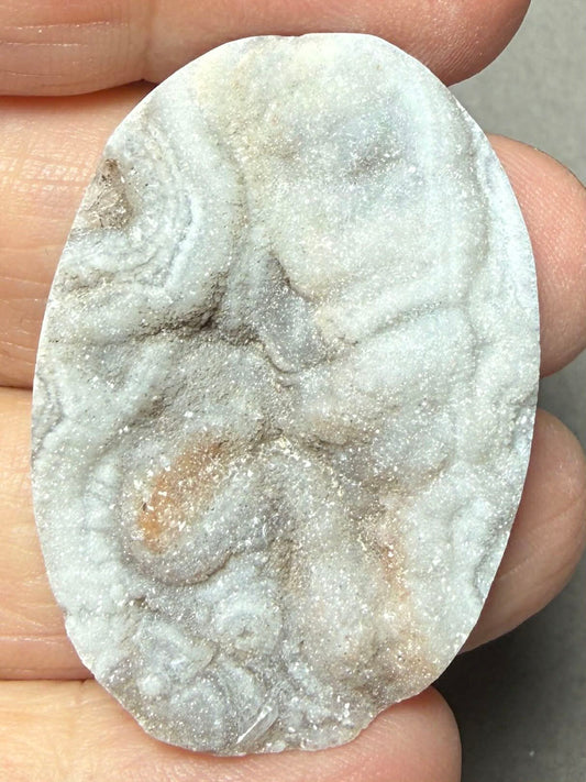 Oval 40x28mm Druzy Desert Chalcedony Cabochon 34