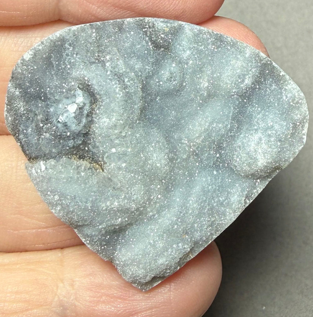 Teardrop 35x38mm Druzy Desert Chalcedony Cabochon 35