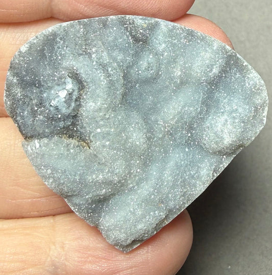 Teardrop 35x38mm Druzy Desert Chalcedony Cabochon 35