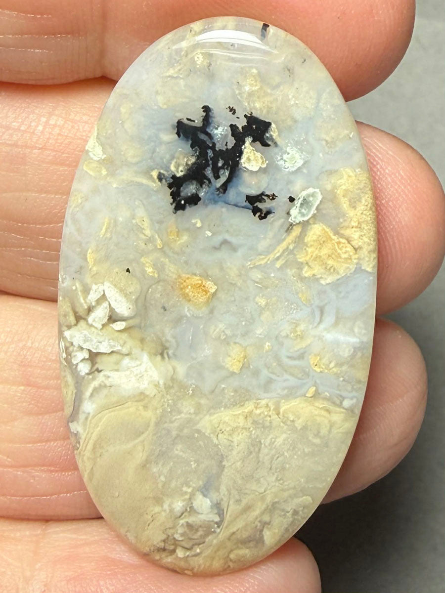 Oval 43x24mm Dendritic Tiger Agate Cabochon 39