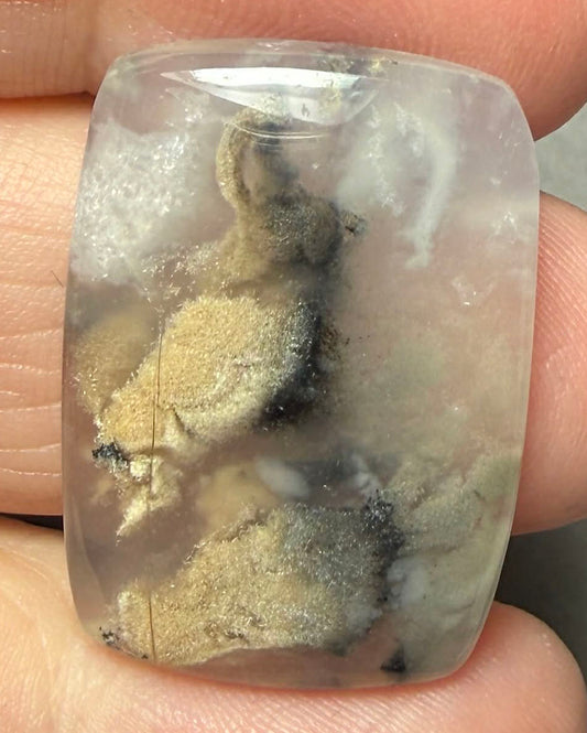 Rectangle 28x19mm Dendritic Tiger Agate Cabochon 65