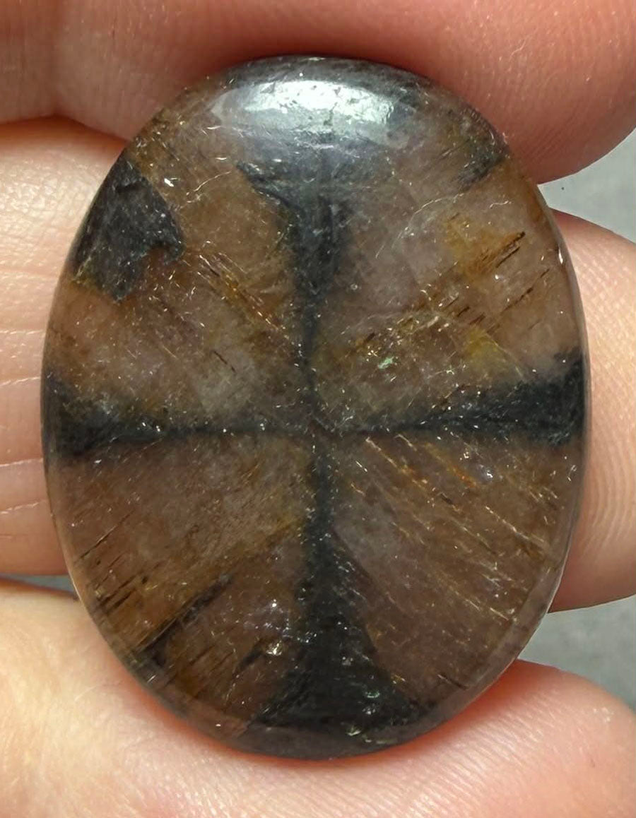 Oval 26x20mm Chiastolite Cabochon 28